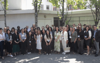 Research ethics board administrators (REBAs), event organizers and speakers gathered outside at the REBA Harmonization and Education Event 2025.