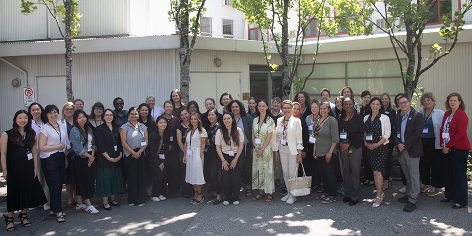 Research ethics board administrators (REBAs), event organizers and speakers gathered outside at the REBA Harmonization and Education Event 2025.