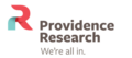 Providence Research logo, with tagline "We're all in."