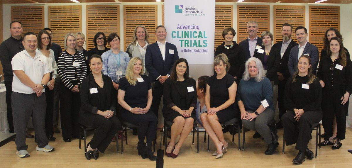 A group photo with representatives from GSK Canada, the BC Ministry of Health, and BC’s health authorities.