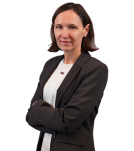 Bio photo of Annaïck Carles in formal attire.